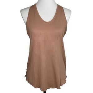 Nike Yoga Light Brown Ribbed Tank Top Small NWT